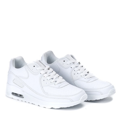 White, sport shoes from leatherette Shenia - Footwear 1
