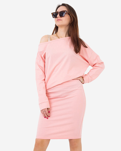 Pink women's blouse and skirt set - Clothing