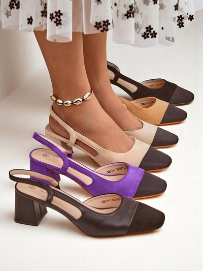 Royalfashion Sieviešu kurpes ar zemu papēdi ar dekoratīvu purngalu Eleganzo