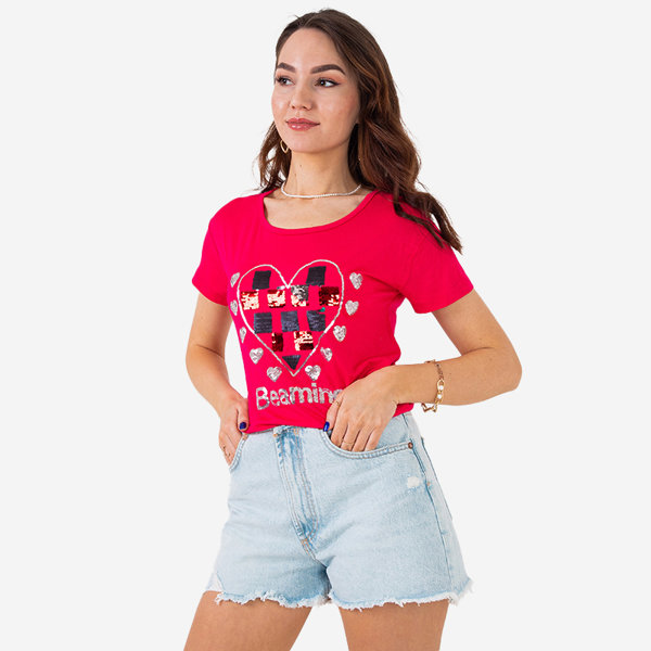 Fuchsia Women's Printed T-shirt - Clothing