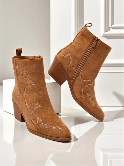 Женские ботинки-ковбойки Velvet Ash – на каблуке