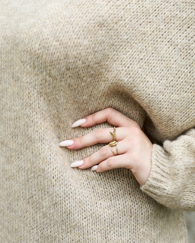 Royalfashion Gray-beige women's long oversize sweater