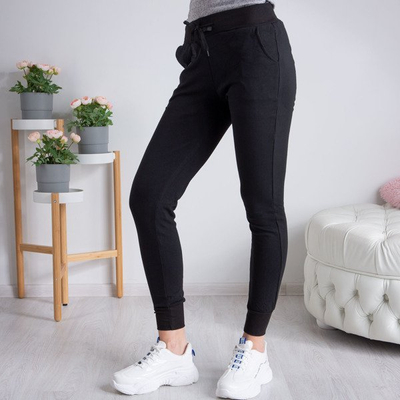 Black cotton sweatpants - Pants 1