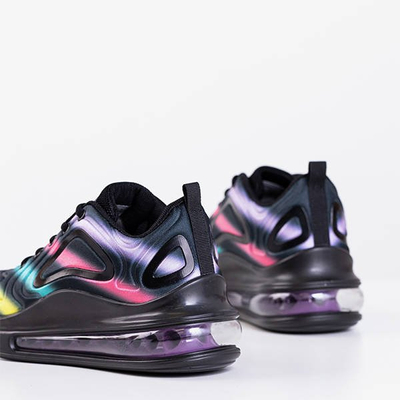 Women's colorful sports shoes with a transparent Fusion sole - Footwear