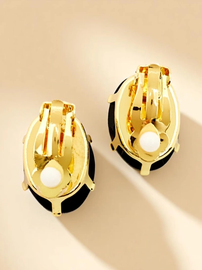 Royalfashion Women's clip-on earrings with crystal