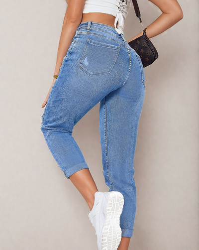 Royalfashion Women's mom jeans pants