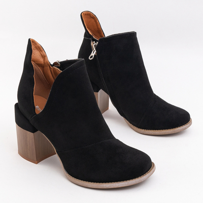 Women's boots with cut-outs in black Plinara - Footwear