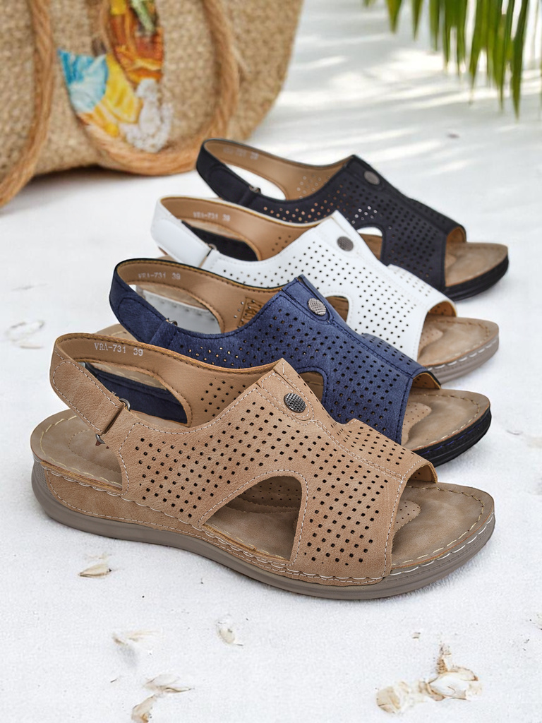 Royalfashion sieviešu perforētās sandales Leminni