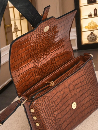Royalfashion Лакированная маленькая женская сумочка из экокожи Velia Crest