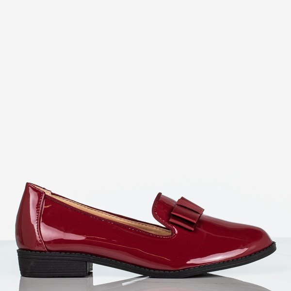 Red Holli varnished loafers for women - Footwear 1