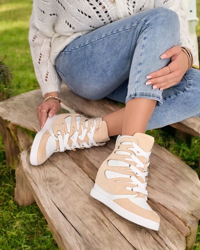 Royalfashion Sieviešu sportiskie zābaki uz papēža Pamstinsa