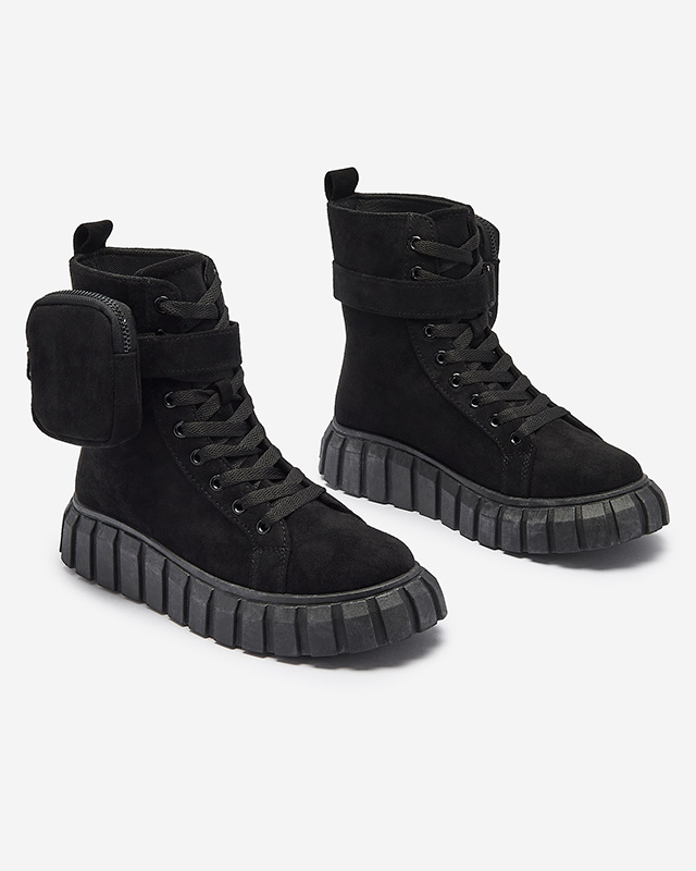 Women's boots with sachet in black Sauups- Footwear