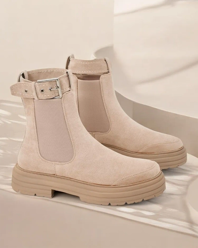 Royalfashion Women's ankle boots with decorative strap Ozzoas