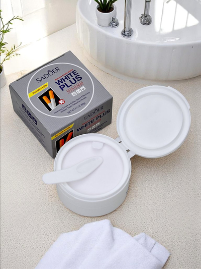 Sadoer balinošais zobu pulveris tabakas traipu noņemšanai