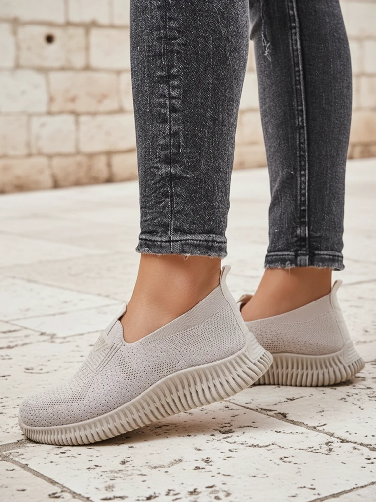 Royalfashion Slip-on fanm twal soulye espòtif Serra