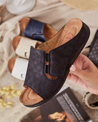 Royalfashion Sieviešu Mino flip-flops ar plakanu zoli