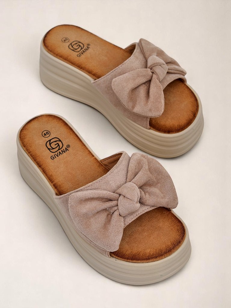 Royal Fashion Women's Platform Slides Givan