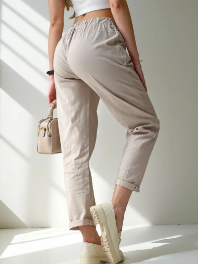 Royalfashion Simple women's fabric trousers