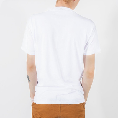 Men's white cotton T-shirt with a print - Clothing