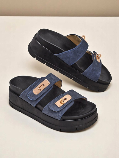 Royalfashion Sieviešu platformas sandales ar sprādzēm Dalia