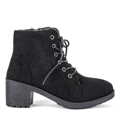 Black ankle boots on a higher post Nemesis - Footwear
