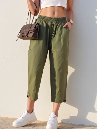 Royalfashion Vienkārši sieviešu auduma bikses 7/8