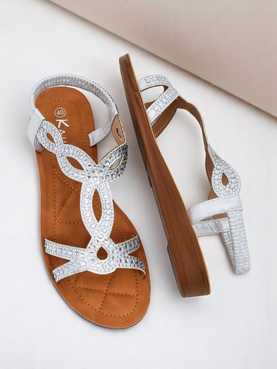 Royalfashion Sieviešu sandales ar dekoratīvām siksniņām Lola Grace
