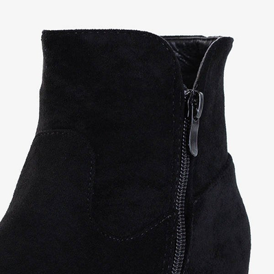 Black women's ankle boots on an indoor wedge Drezden - Footwear