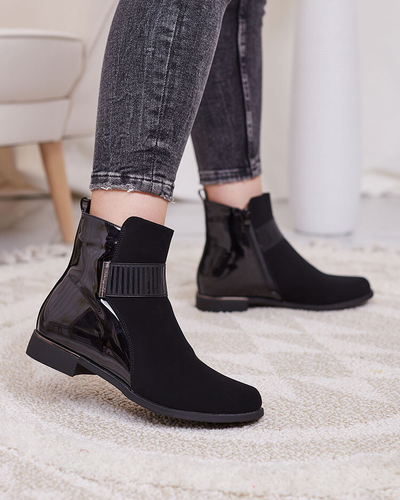 Royalfashion Черные матовые женские сапоги Reperra