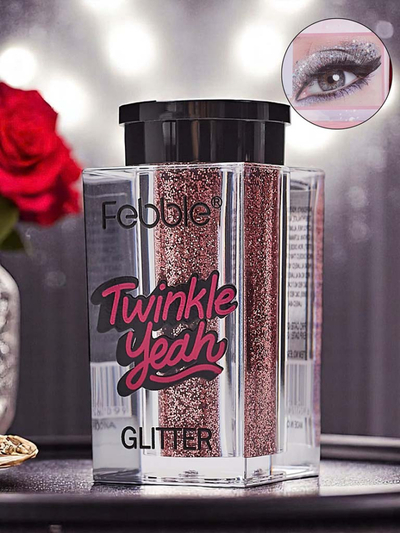 Блестки для лица и тела "Twinkle Yeah" светло-розового цвета