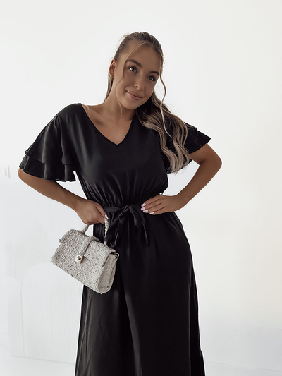Royalfashion Sieviešu vienkārša midi kleita