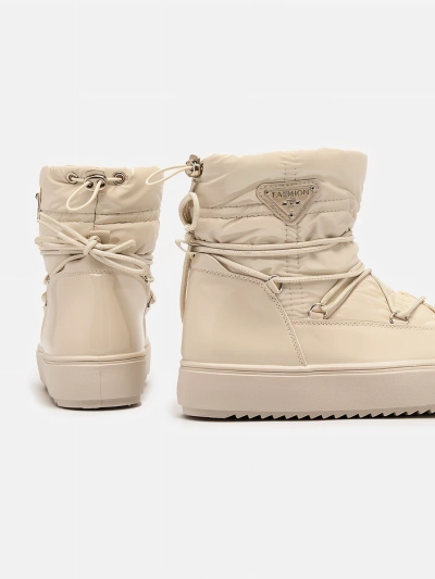 Royalfashion Sieviešu slip-on zābaki a'la sniega zābaki bēšā krāsā Vevnose