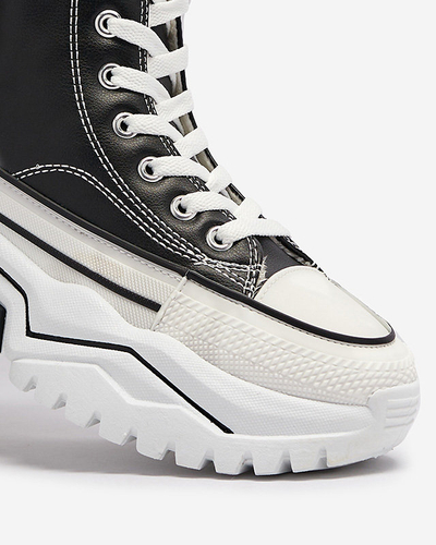 OUTLET Women's black insulated platform sports shoes a'la sneakers Retiha - Footwear