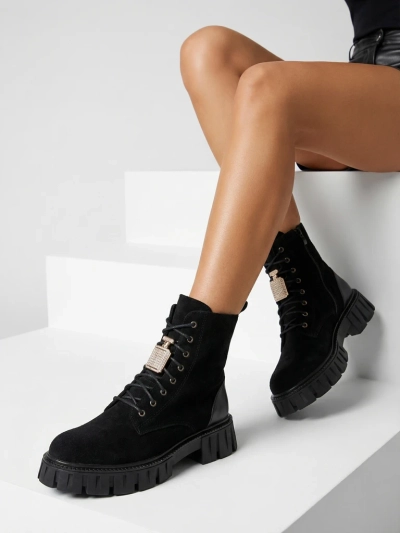 Женские рабочие сапоги из эко замши Royalfashion Edvines