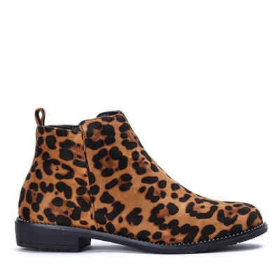 Leopard print boots with flat heels Lyla - Footwear