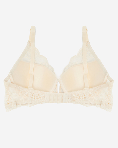 Бежевый кружевной бюстгальтер