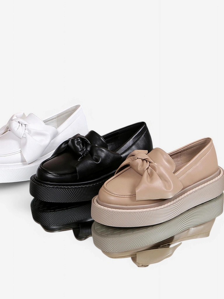 Royalfashion Элегантные женские мокасины с бантиком Ortto