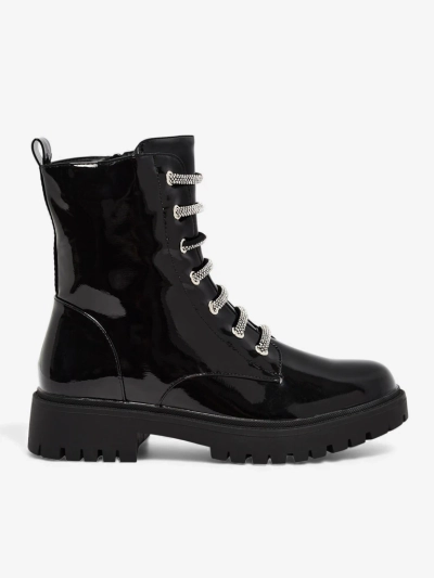 Patent Lace-up Women's Ankle Boots Velmini