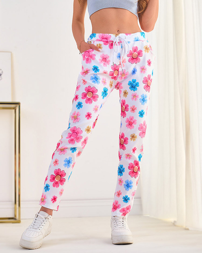 Royalfashion Women's floral fabric pants