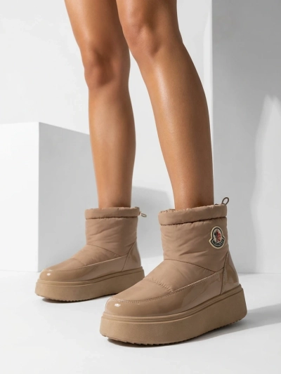 Royalfashion Women's slip-on snow boots in brown color Ademra