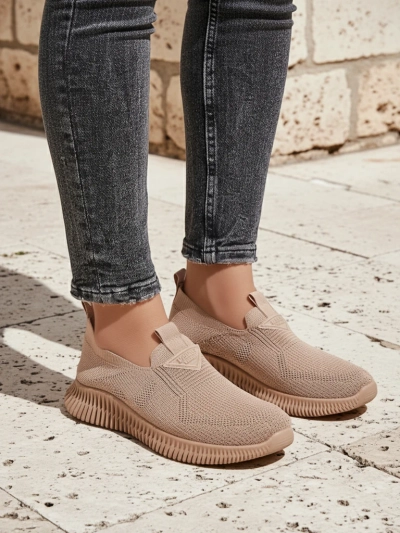 Royalfashion Women's Slip-on Fabric Sports Shoes Serra