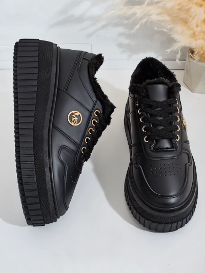 Royalfashion Warmed women's sneakers with fur Rozit