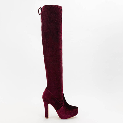 High-heeled burgundy over-the-knee boots Nubi - Shoes