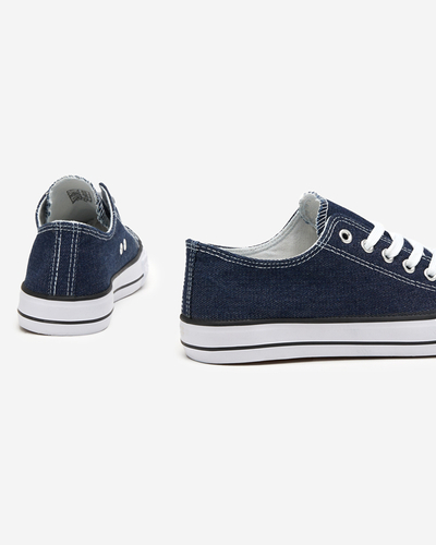 OUTLET Navy blue women's sneakers a'la jeans Shah - Footwear