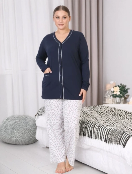 Royalfashion Cotton women's 2-piece pyjamas PLUS SIZE
