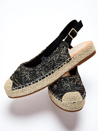 Royalfashion Sieviešu espadrilles ar dekoratīvu izšuvumu