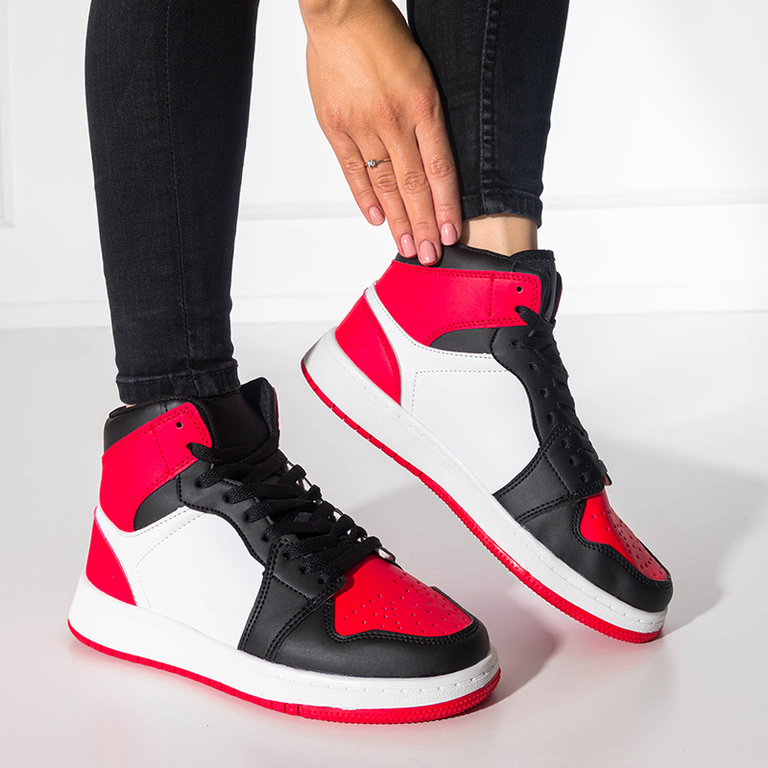 Red-black women's sports ankle boots Anonuco - Footwear