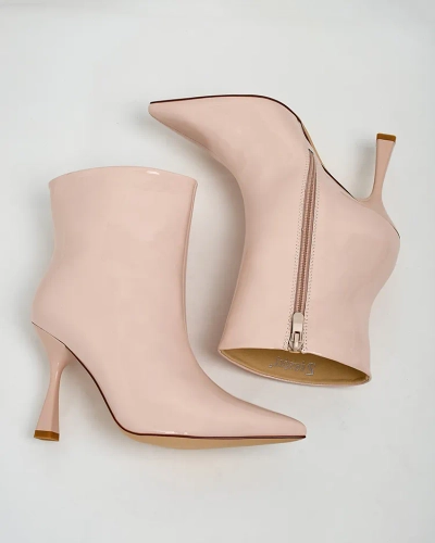 Royalfashion Loori lakoti sieviešu zābaki ar stiletto papēžiem