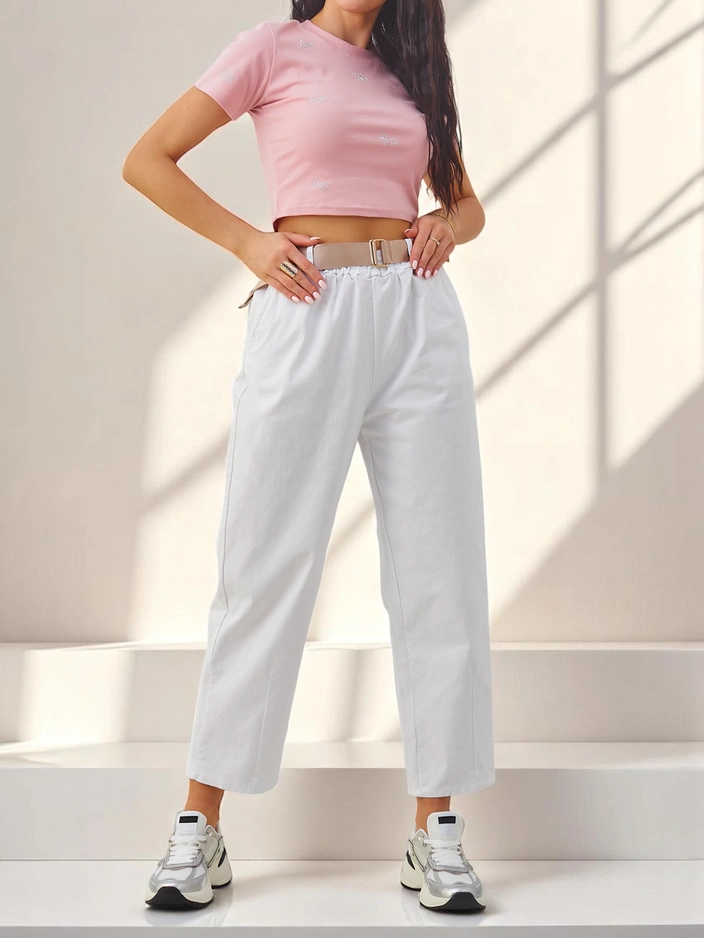 Royalfashion Хлопковые прямые женские тканевые брюки