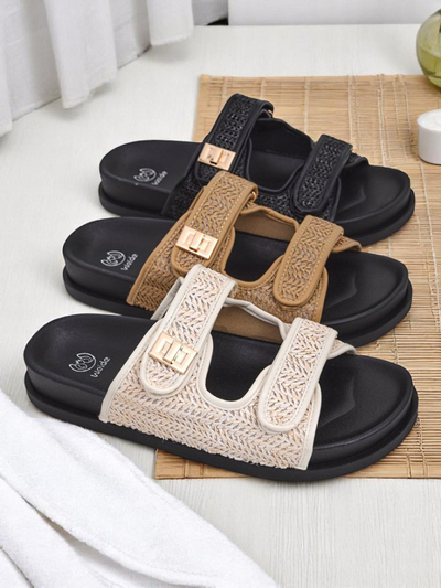 Royal Fashion Women's braided slip-on sandals